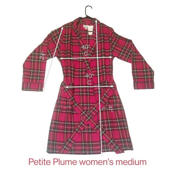 Petite Plume Scotch Plaid Flannel Robe in Rob Roy at Nordstrom, Size Medium - Picture 3 of 5